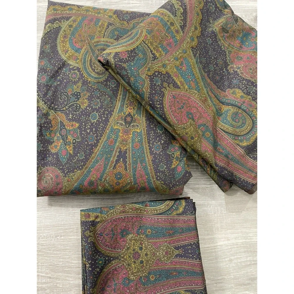 VERY RARE Vintage Ralph Lauren Pomeroy Plum KING‎ Sheet 4Pc Set w/Pillowcases